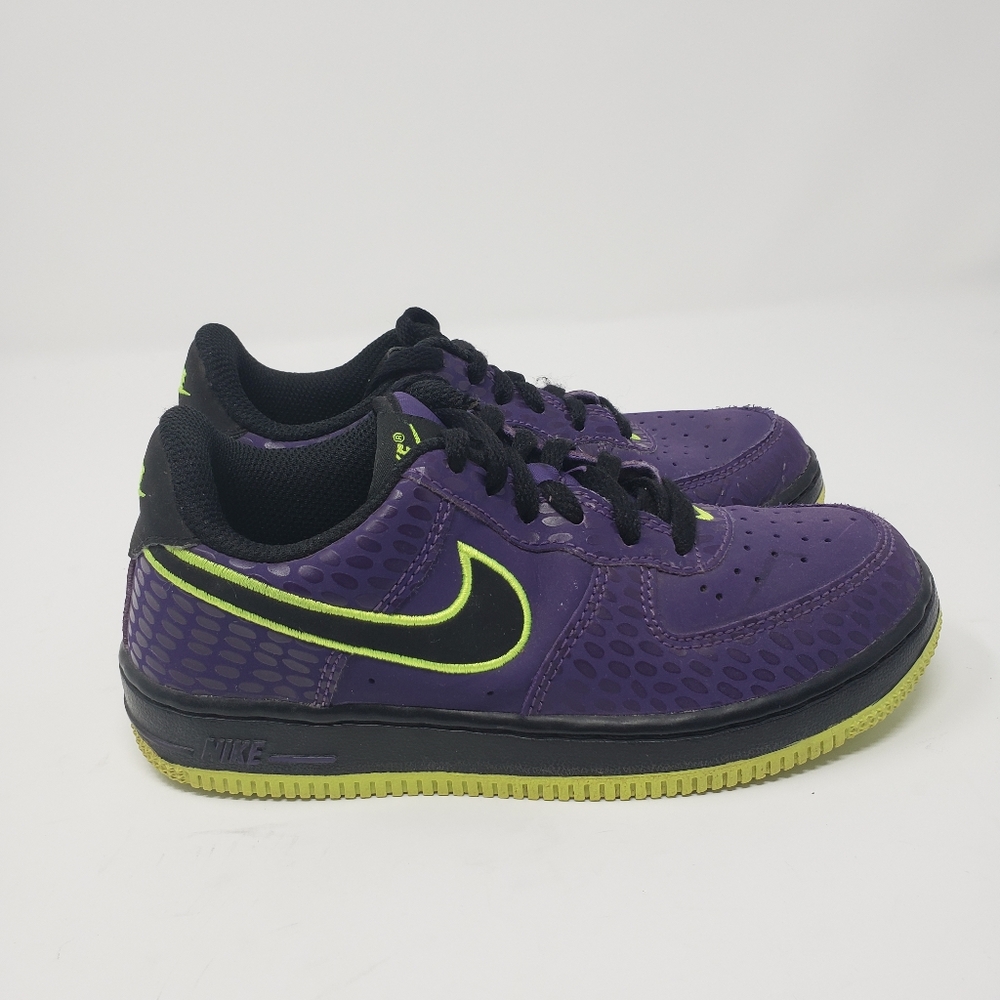Nike Air Force 1 Court Purple Volt Sneakers 13 - Picture 7 of 10